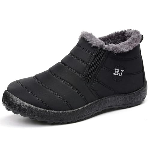 RINDE Boojoy Winterstiefel Männer Boots Winterschuhe Für Männer Wasserdichte Schneestiefel Winter Warme Herren-Grau-41 von RINDE