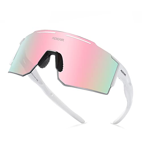 RINKUOLYO Polarisierte Sport-Sonnenbrille für Damen und Herren, Jugendliche, Kinder, Baseball-Softball-Sonnenbrille zum Radfahren, Laufen, C43, Medium von RINKUOLYO