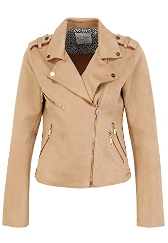 RINO & PELLE Faux Suede Biker jacket Balou.700S21 mit Ziernähten Damen RINO & PELLE Faux Suede Biker jacket Balou.700S21 mit Ziernähten Damen von Rino&pelle