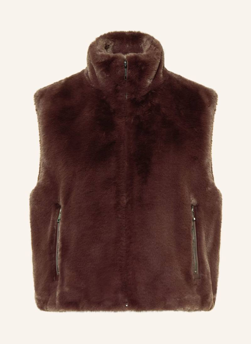 Rino & Pelle Kunstfell-Weste rot von RINO & PELLE