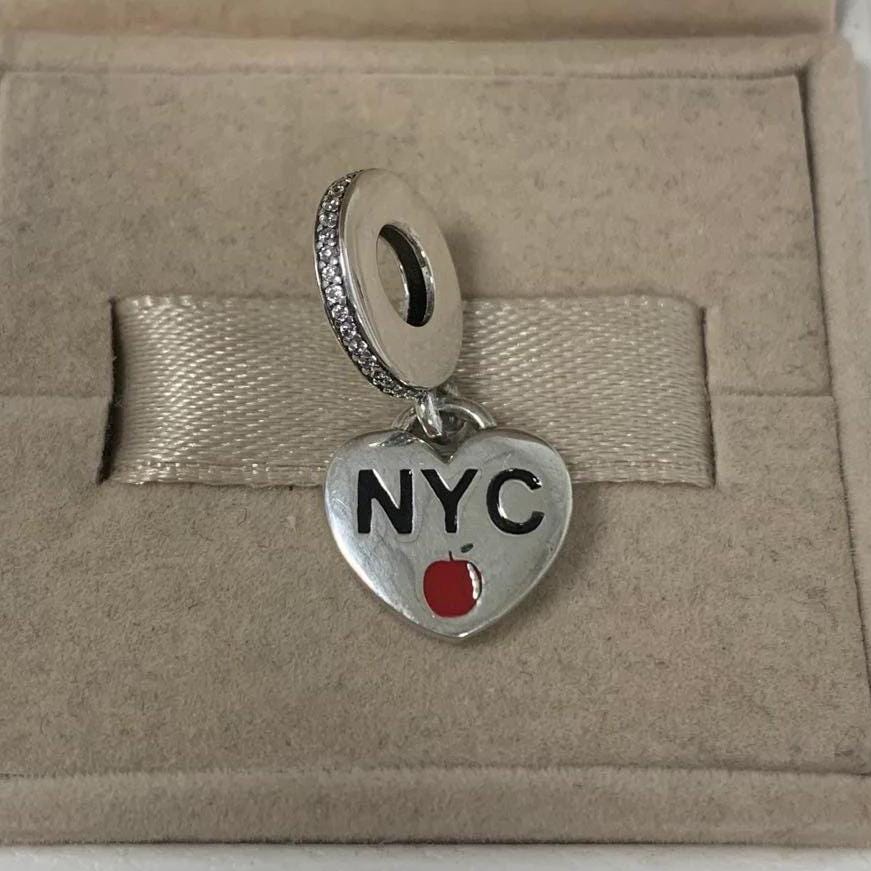 Nyc 2020 Charm Baumeln Anhänger New York City Armband Charms, S925 Sterling Silber Schmuck, Emaille Handwerkskunst, Perlen von RINPOCHEsCollections