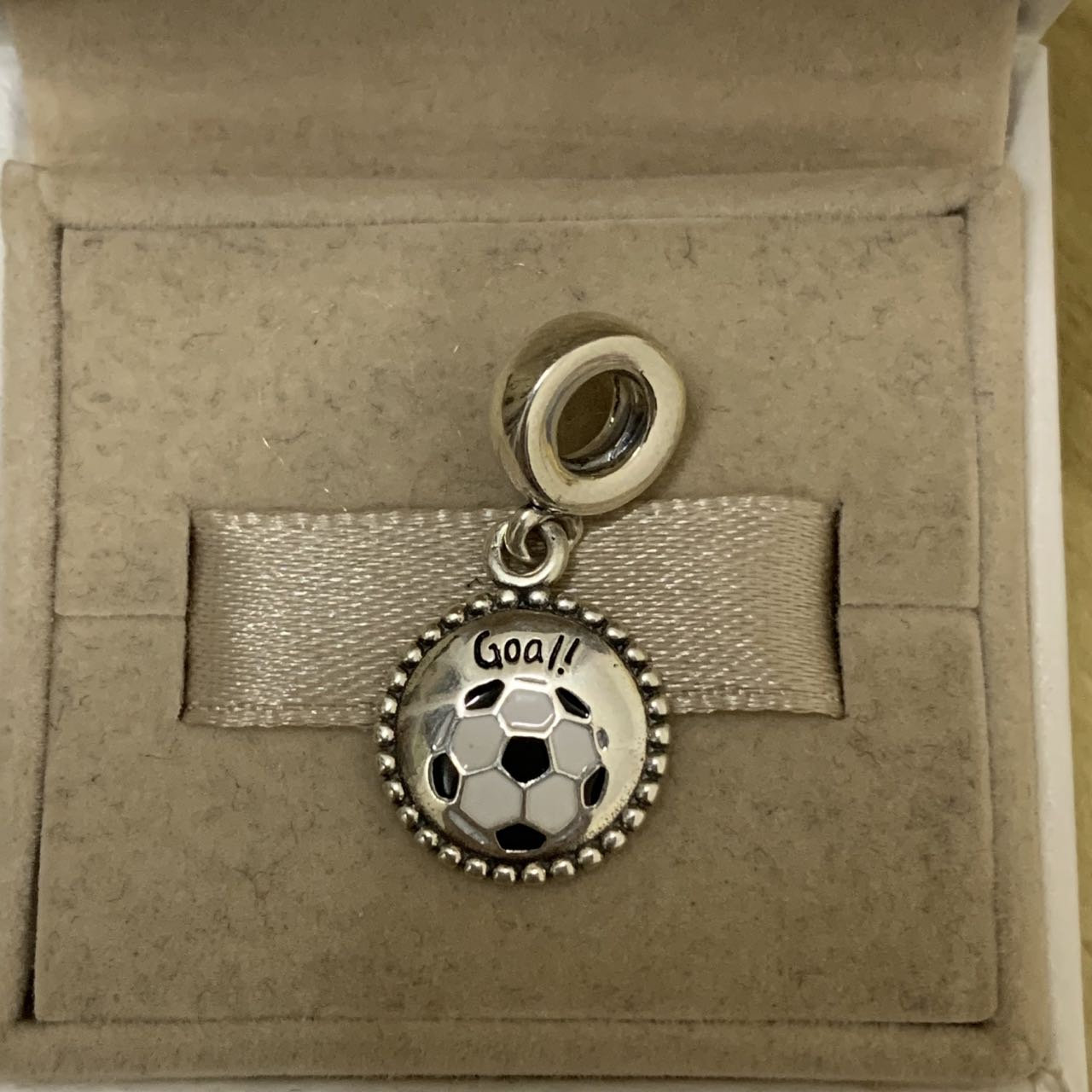 Pandora Gool Fußball Charm Baumeln Anhänger, S925 Sterling Silber Schmuck, Charme Für Armband, Anhänger Halskette, Emaille Handwerk von RINPOCHEsCollections