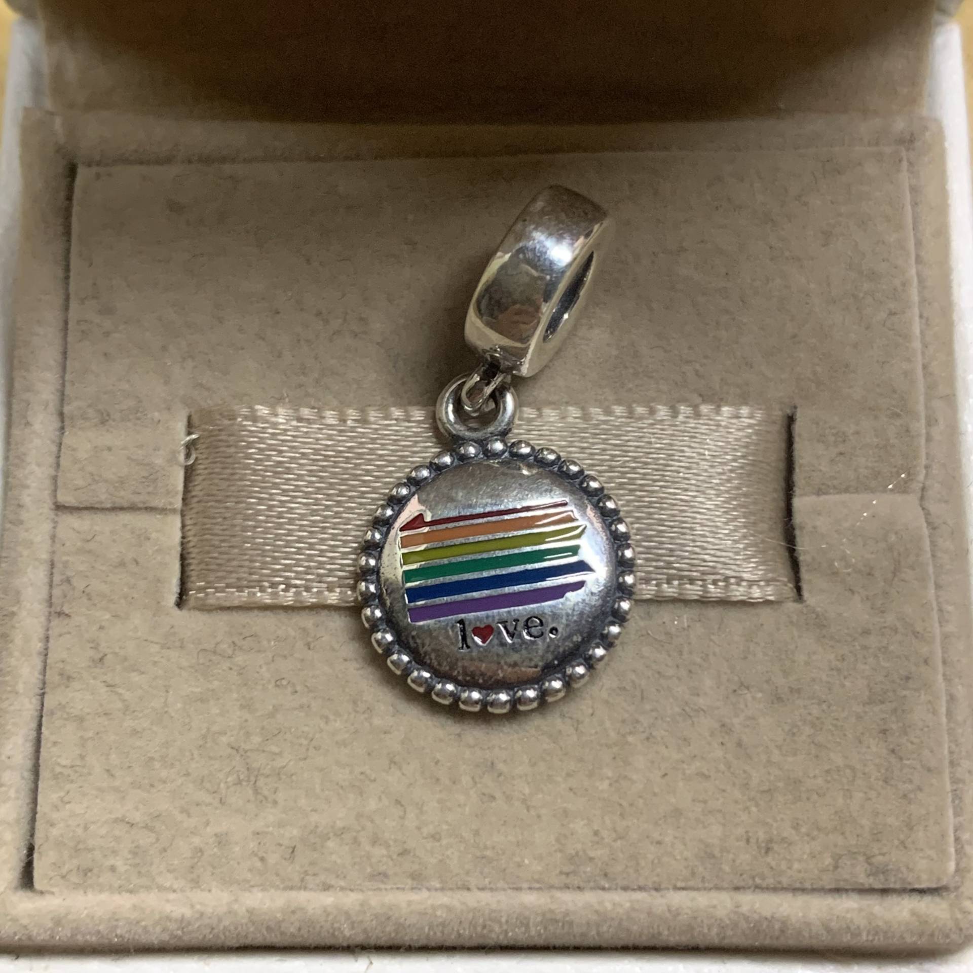 Pennsylvania Regenbogen Karte Charm Anhänger, S925 Sterling Silber Schmuck, Anhänger Für Armband, Halskette, Emaille Kunsthandwerk von RINPOCHEsCollections