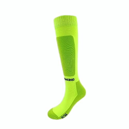 RINUD Professionelle Fechtsocken Aus Baumwolle Rutschfeste Fechtstrümpfe for Degen Säbel Und Florett Hohe Lange Sportsocken(Green,S) von RINUD