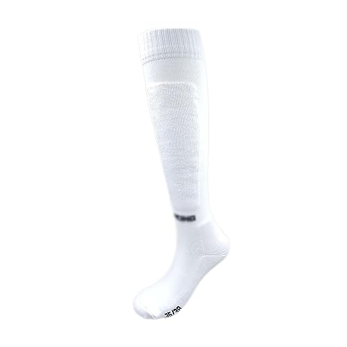 RINUD Professionelle Fechtsocken Aus Baumwolle Rutschfeste Fechtstrümpfe for Degen Säbel Und Florett Hohe Lange Sportsocken(White,S) von RINUD