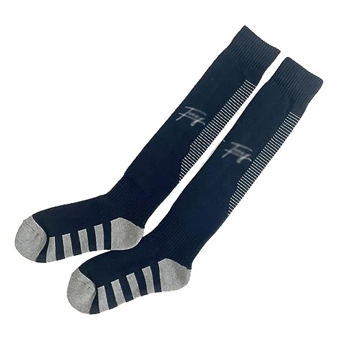 RINUD Verdickte Fechtsocken Baumwoll-Fechtschutzstrümpfe for Degensäbelfolie Hohe Lange Sportsocken for Fußball Volleyball Baseball Usw(Black,L) von RINUD