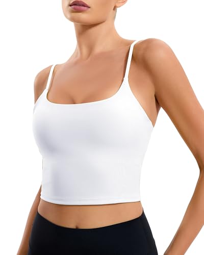 RIOJOY Sport BH Damen, Sport BH Mit Verstellbaren Trägern, Herausnehmbare Einlagen, Crop Tops, Tank Top Mit Integriertem BHS von RIOJOY