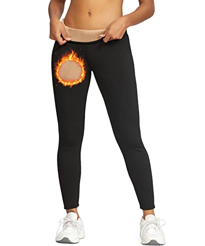 RIOJOY Thermo Leggings Damen Gefütterte Leggings Mit Fleece Verdickte Winter Warme Leggings Hose für Alltag von RIOJOY