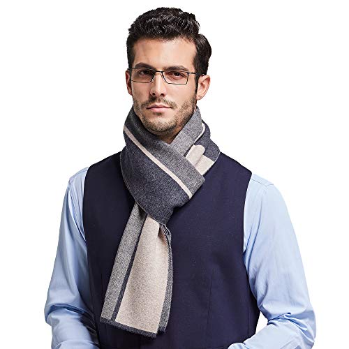 RIONA Herren 100% Australischen Merino-Wolle-Schal-Weiche Warme Krawatten Strick von RIONA