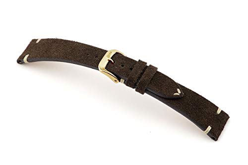 RIOS1931 Herren Leder Uhrenarmband Hudson Seide Wildleder von RIOS1931