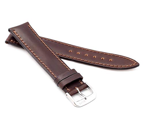 RIOS1931 Unisex Uhrenarmband Shell Cordovan Modell Chicago 22 mm Mokka von RIOS1931