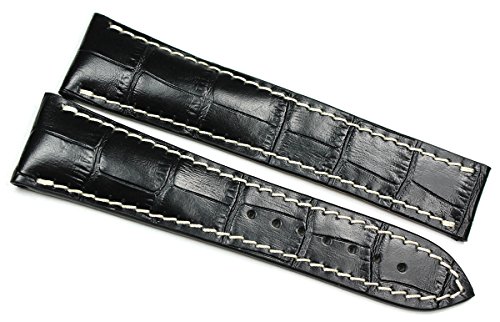 RIOS1931 Herren Leder Uhrenarmband Für Faltschließe Krokoprägung Handvernäht Omega von RIOS1931