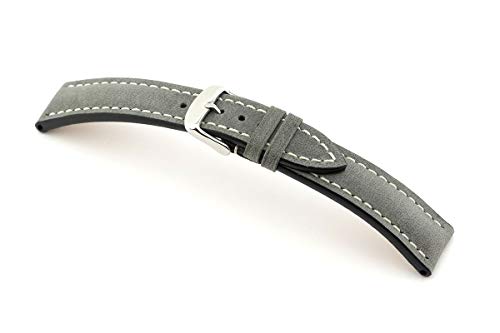 RIOS1931 Herren Uhrenarmband York Mod. 175 Echt Vintageleder Breite 20 mm Länge 114/82 mm Farbe steingrau von RIOS1931