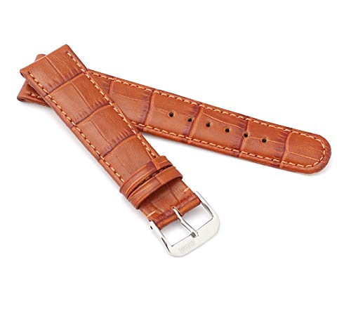RIOS1931 Unisex Uhrenarmband Alligator Style Modell Argentina 20 mm Cognac von RIOS1931
