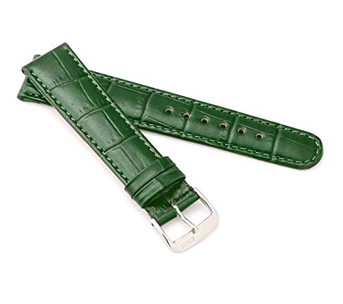 RIOS1931 Unisex Uhrenarmband Alligator Style Modell Argentina 20 mm Forstgrün von RIOS1931