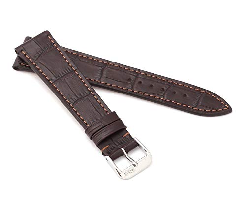 RIOS1931 Unisex Uhrenarmband Alligator Style Modell Baltimore 18 mm Mokka von RIOS1931