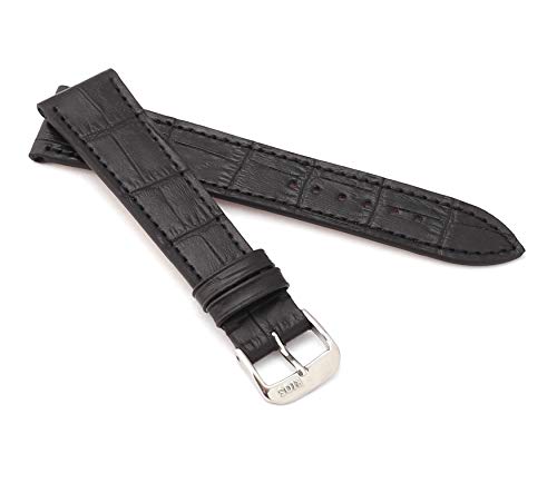 RIOS1931 Unisex Uhrenarmband Alligator Style Modell Baltimore 19 mm Schwarz von RIOS1931