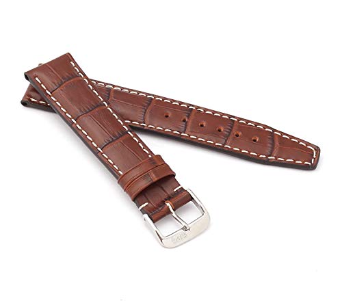 RIOS1931 Unisex Uhrenarmband Alligator Style Modell Boston 18 mm Mahagoni von RIOS1931