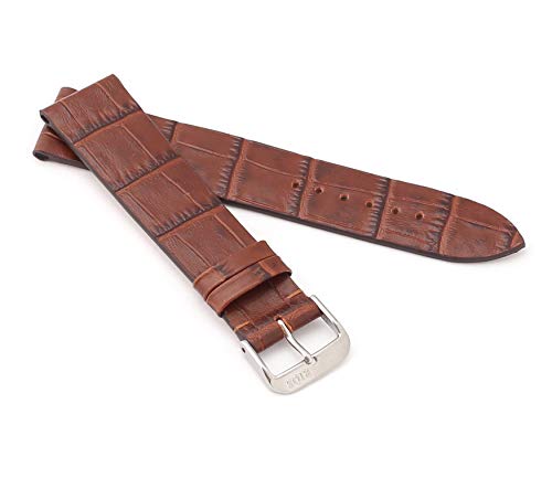 RIOS1931 Unisex Uhrenarmband Alligator Style Modell Miami 16 mm Mahagoni von RIOS1931