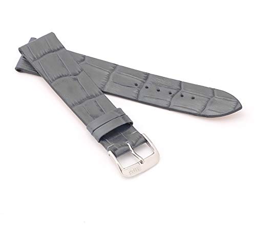 RIOS1931 Unisex Uhrenarmband Alligator Style Modell Miami 16 mm Steingrau von RIOS1931