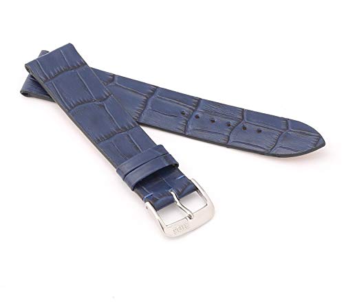 RIOS1931 Unisex Uhrenarmband Alligator Style Modell Miami 18 mm Marineblau von RIOS1931