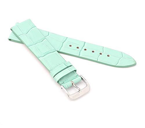 RIOS1931 Unisex Uhrenarmband Alligator Style Modell Miami 18 mm Türkis von RIOS1931