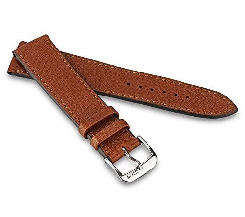RIOS1931 Unisex Uhrenarmband Bioleder Modell Peiting 18 mm Cognac von RIOS1931