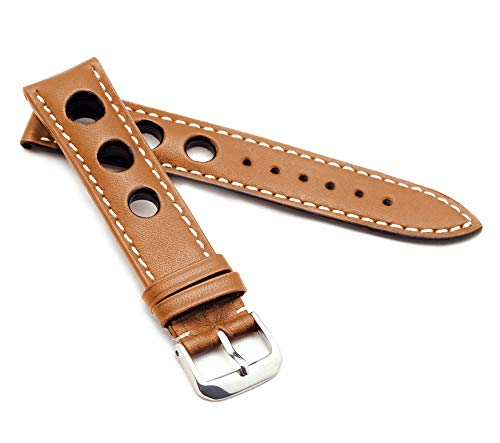 RIOS1931 Unisex Uhrenarmband Juchtenleder Modell Kaluga 20 mm Honig von RIOS1931