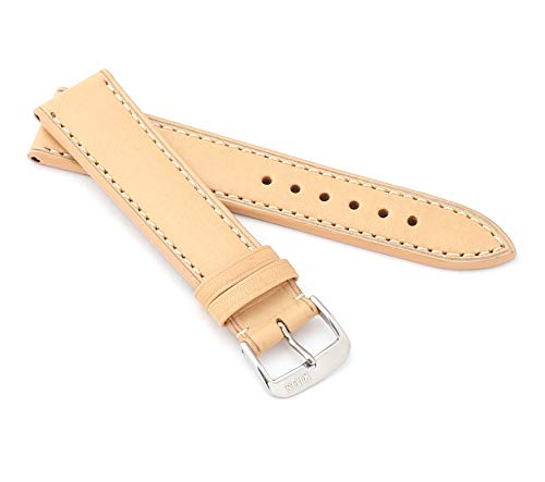 RIOS1931 Unisex Uhrenarmband Juchtenleder Modell Samara 20/16 mm Sand von RIOS1931