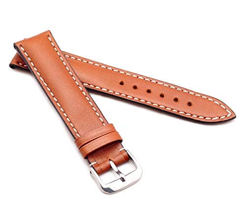 RIOS1931 Unisex Uhrenarmband Juchtenleder Modell St. Petersburg 18 mm Cognac von RIOS1931