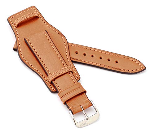 RIOS1931 Unisex Uhrenarmband Juchtenleder Modell Tula 22 mm Honig von RIOS1931
