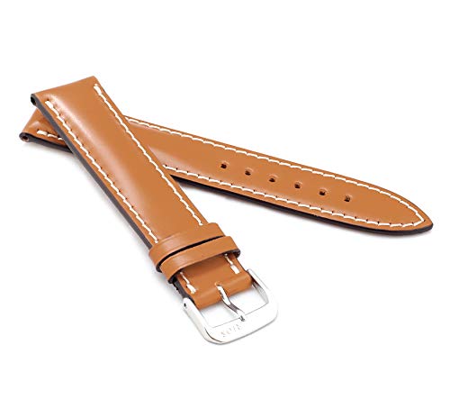 RIOS1931 Unisex Uhrenarmband Shell Cordovan Modell New York 18 mm Honig von RIOS1931