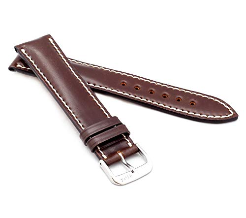 RIOS1931 Unisex Uhrenarmband Shell Cordovan Modell New York 18 mm Mokka von RIOS1931