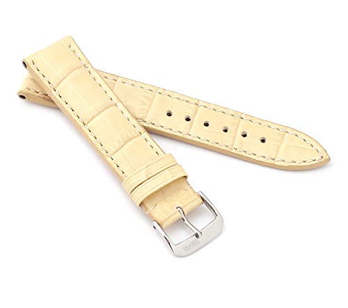 RIOS1931 XL Herren Uhrenarmband Alligator Style Modell Louisiana 22 mm Sand von RIOS1931