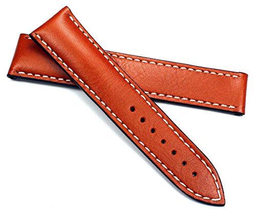 RIOS1931 echt Juchten Leder Uhrenarmband Für Faltschließe Omega Deutsch Handvernäht von RIOS1931