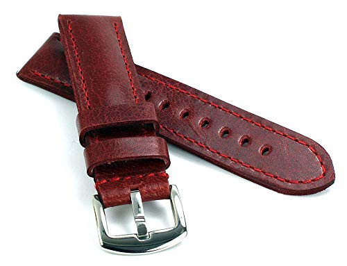 RIOS1931 Derby Vintage Rindsleder Uhrenarmband handgemacht in Deutschland Robust 24mm Mahagoni RIOS1931 Derby Vintage Rindsleder Uhrenarmband handgemacht in Deutschland Robust 24mm Mahagoni von RIOSDerby