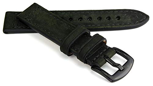 RIOS1931 Jersey Rindsleder Uhrenarmband handgemacht in Deutschland Robust 22mm Schwarz RIOS1931 Jersey Rindsleder Uhrenarmband handgemacht in Deutschland Robust 22mm Schwarz von RIOSJers