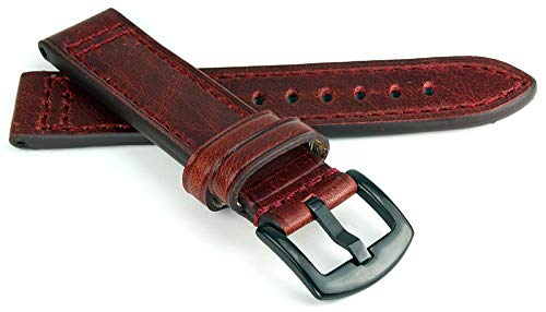 RIOS1931 Jersey Rindsleder Uhrenarmband handgemacht in Deutschland Robust 24mm Mahagoni RIOS1931 Jersey Rindsleder Uhrenarmband handgemacht in Deutschland Robust 24mm Mahagoni von RIOSJers