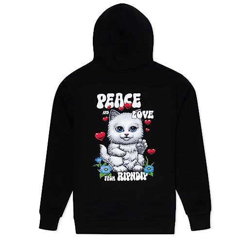 RIPNDIP Peace And Love Hoodie Black Original, Schwarz , M von RIPNDIP