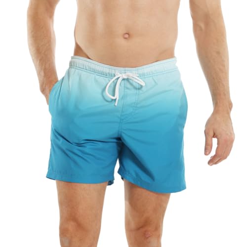 RIPT Herren Essentials Quick Dry UV 50 Sonnenschutz Badeshorts Badehose, Blauer Tauchfarbstoff, L von RIPT