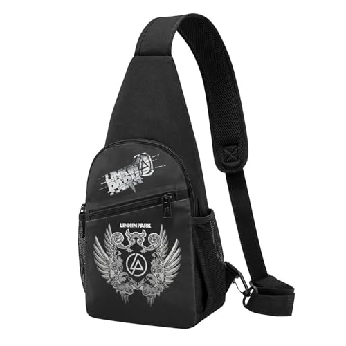 Unisex Lin-kin Rock Band Sport Brustbeutel Commuter und Shopping Shoulderbag Großvolumiges Querschnitts-Brustbeutel von RISAKASTE