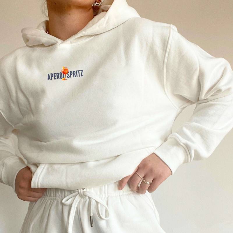 Aperol Spritz Art Hoodie/Funny Alcohol Best Friend Gift Pullover Printed Minimalistic Sweater Summer Cocktail Party von RISCStudios