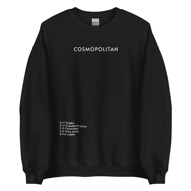 Cosmopolitan Ingredients Crewneck // Funny Alcohol Quote Best Friend Gift Pullover Printed Minimalistic Sweater von RISCStudios