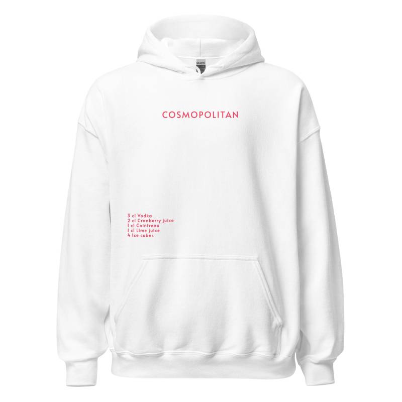 Cosmopolitan Ingredients Hoodie // Funny Alcohol Quote Best Friend Gift Pullover Printed Minimalistic Sweater von RISCStudios