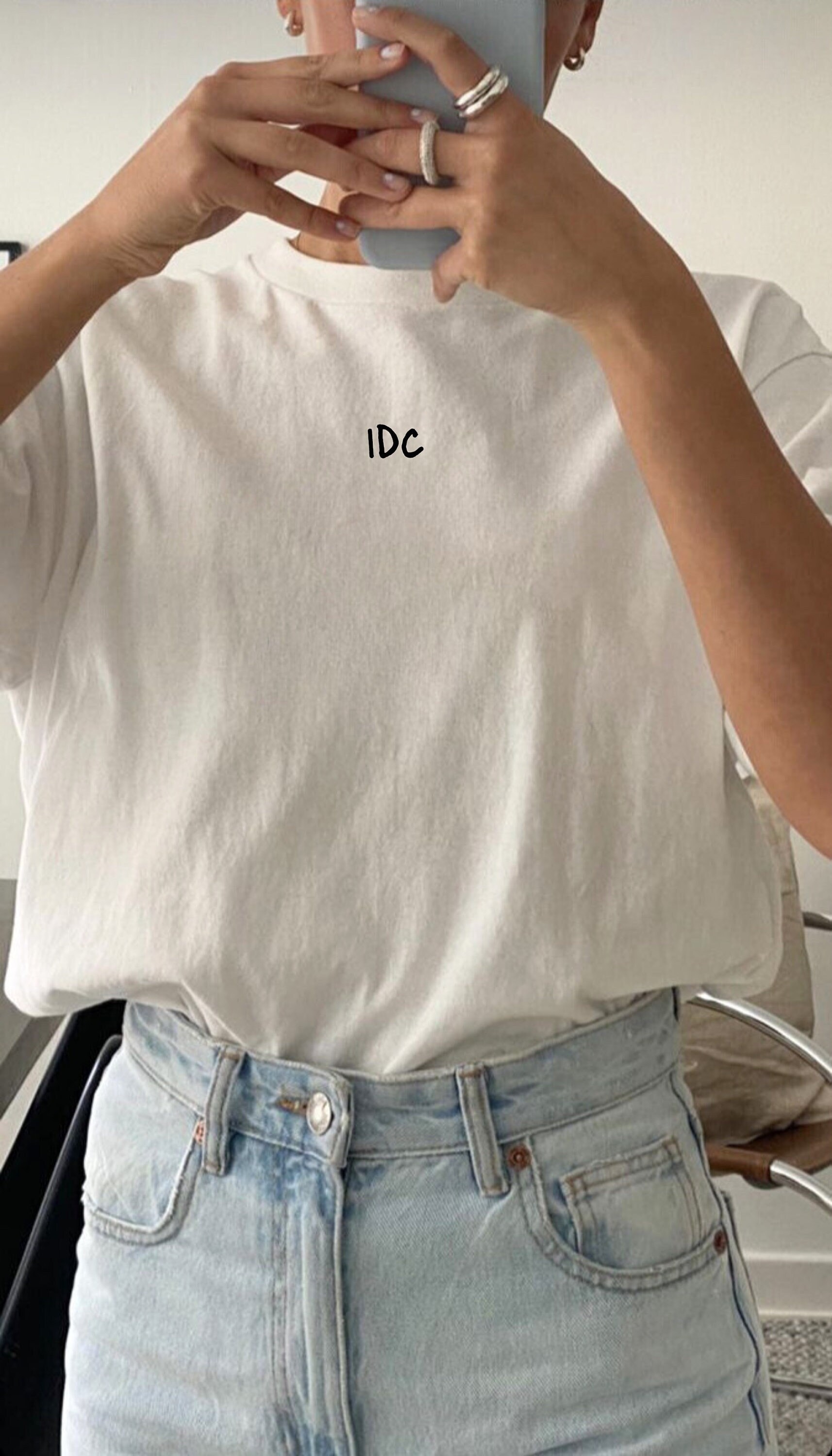 I Don't Care T-Shirt // Best Friend Personality Introverted Gift Shirt Minimalistic Idc Handwritten Introvert Statement I Don't Care T-Shirt // Best Friend Personality Introverted Gift Shirt Minimalistic Idc Handwritten Introvert Statement von RISCStudios
