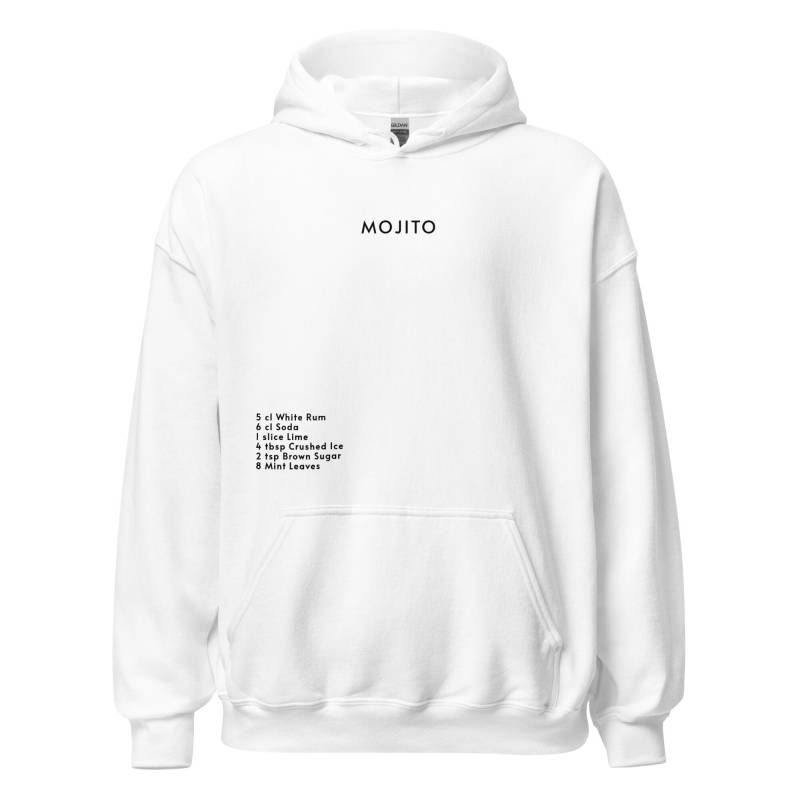 Mojito Ingredients Hoodie // Funny Alcohol Quote Best Friend Gift Pullover Printed Minimalistic Sweater von RISCStudios