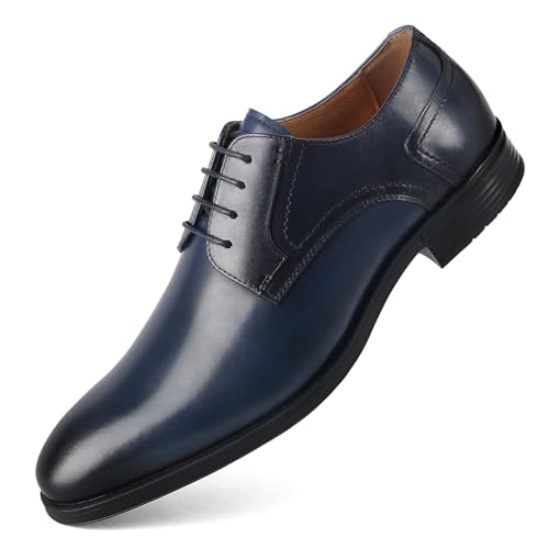 Herren Slip-on Oxford Kleid Schuhe Prägung Design Klassische Schnürschuhe Formal Oxford Schuhe Moda Italien Herren Prinz Klassisch Modern Formal Oxford Flügelspitze Schnürschuhe für Business Hochzeit von RITIZEN