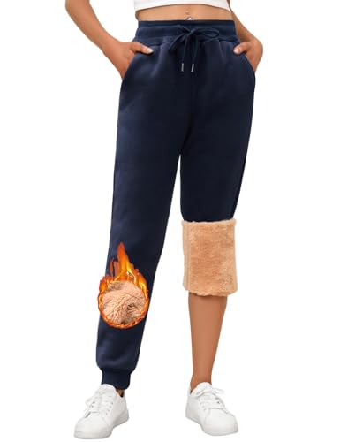 RITOSTA Jogginghose Damen Baumwolle Warm Winter Jogginghose Gefütterte Thermo Fleece Sporthose Lang Freizeithose mit Kordelzug Taschen Bequeme Sweathose RITOSTA Jogginghose Damen Baumwolle Warm Winter Jogginghose Gefütterte Thermo Fleece Sporthose Lang Freizeithose mit Kordelzug Taschen Bequeme Sweathose von RITOSTA