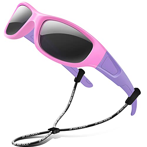 RIVBOS Gummi Sonnenbrille kinder Polarisierter UV400 Schutz Flexiblem Brille mit Riemen Jungen Mädchen Baby und Kinder Alter 3-10 RBK037 RIVBOS Gummi Sonnenbrille kinder Polarisierter UV400 Schutz Flexiblem Brille mit Riemen Jungen Mädchen Baby und Kinder Alter 3-10 RBK037 von RIVBOS