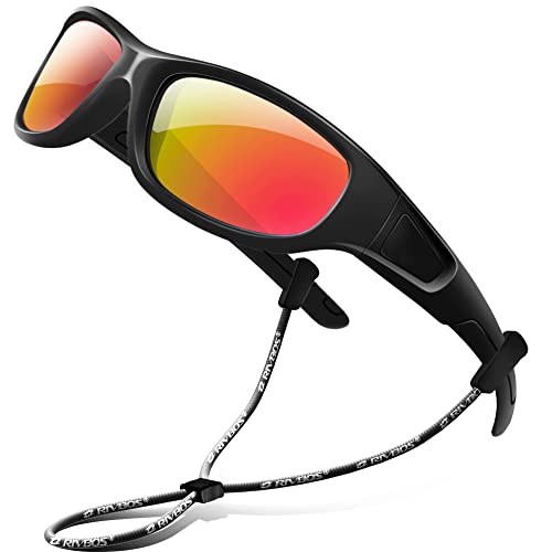 RIVBOS Gummi Sonnenbrille kinder Polarisierter UV400 Schutz Flexiblem Brille mit Riemen Jungen Mädchen Baby und Kinder Alter 3-10 RBK037 RIVBOS Gummi Sonnenbrille kinder Polarisierter UV400 Schutz Flexiblem Brille mit Riemen Jungen Mädchen Baby und Kinder Alter 3-10 RBK037 von RIVBOS